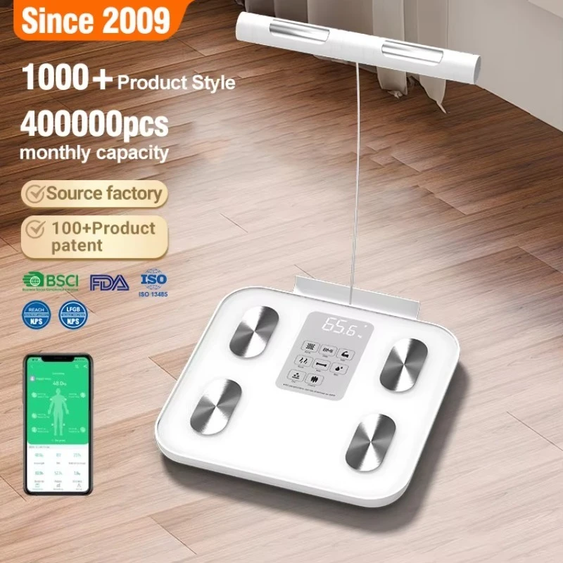 New Product  Smart 180kg Blue Tooth Body Fat Scale Analyzer Digital Electronic Bathroom Electric Smart Body Fat Scale
