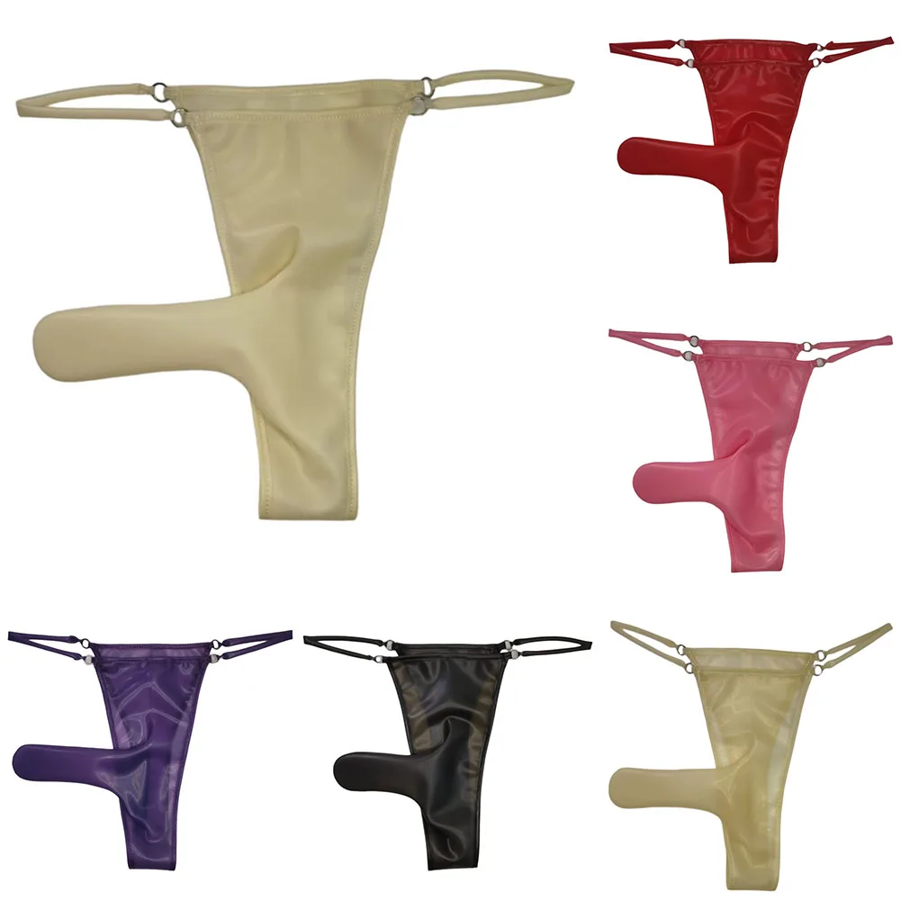 

Transparent Men Latex Foam Underpants G-String Elephant Nose Pouch Underwear Sexy Hot Sissy Thong T-Briefs