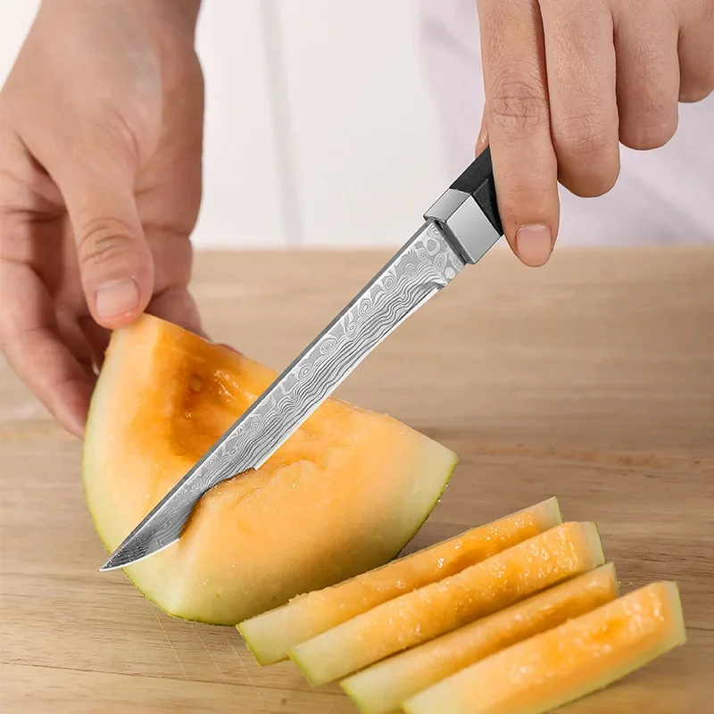 Seiko Kitchen Knife - Damask-cut straight knife - Cutting fruit - Cutting vegetables - cutting meat special chef\'s hand knife