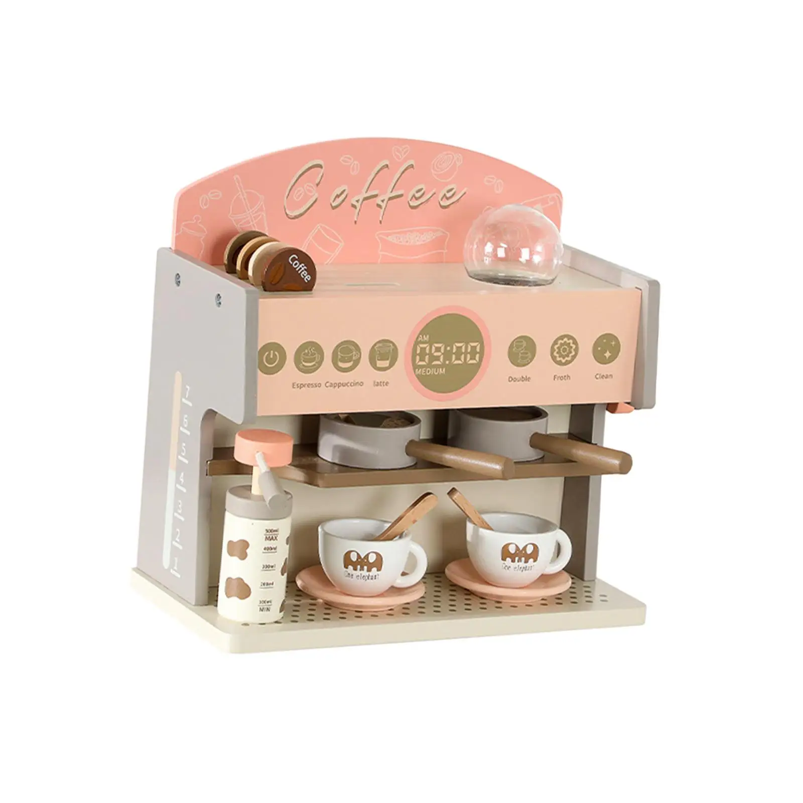 

Child Coffee Maker Playset Pretend Play Kitchen Toys for Girl and Boy Gift