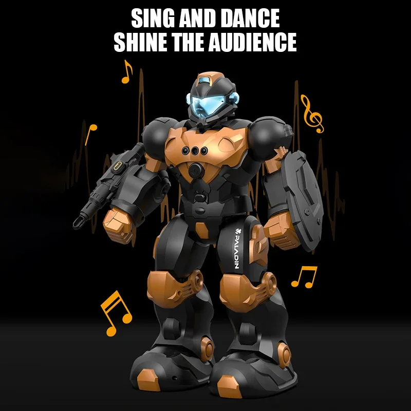 Robô rc brinquedo programação inteligente controle de voz gesto controle remoto led inteligente dança robô crianças brinquedo para crianças presentes