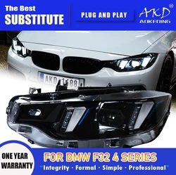 AKD Head Lamp for BMW F32 F36 M4 F82 LED Headlight 2013-2019 Headlights 425I DRL Turn Signal High Beam Angel Eye Projector Lens
