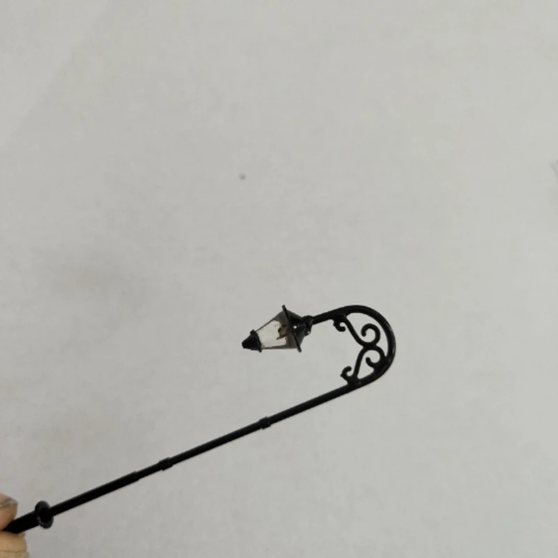 BAAA-10Pcs 1:87 HO مقياس الرجعية نموذج مصباح الشارع تخطيط عمود الإنارة حديقة مصابيح إضاءة للمناظر الطبيعية السكك الحديدية قطار مصباح المشهد الصغير