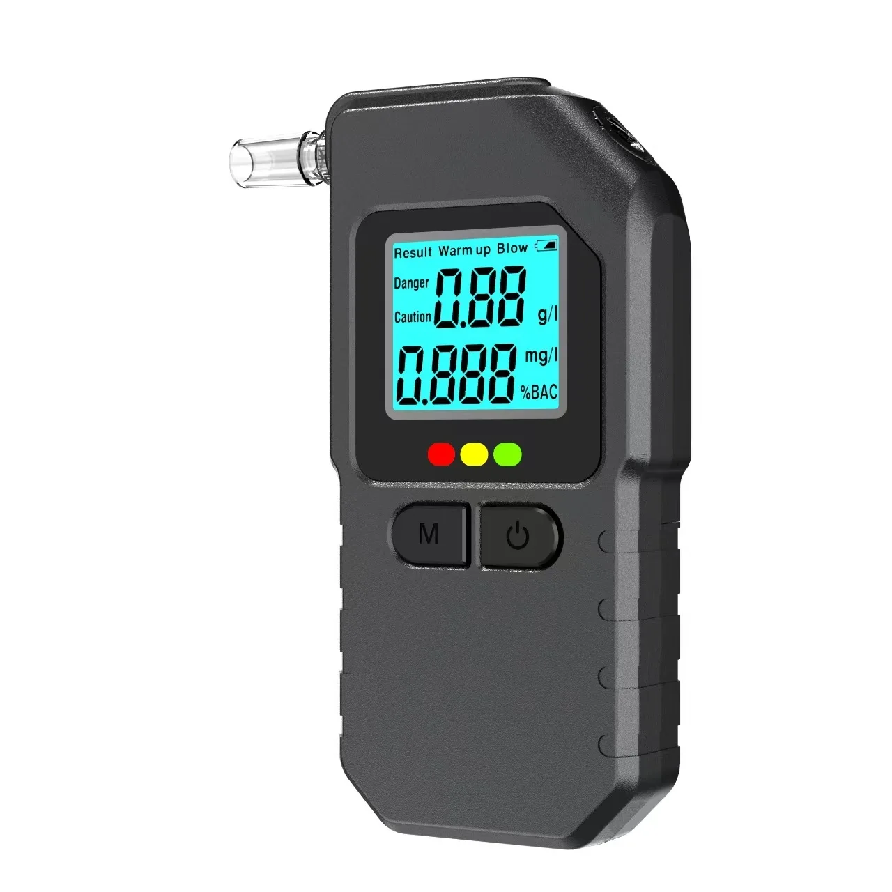 High-precision Portable Professional Alcohol Tester Semi-conductor Sensor AAA Batteries. Personal Alcohol Detector for Traffic