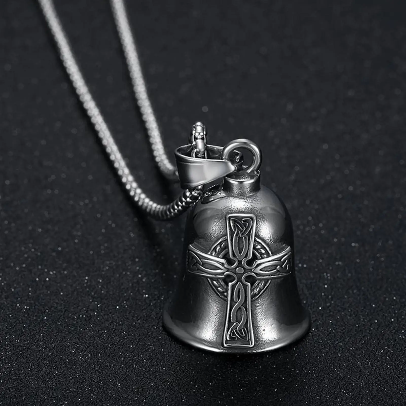 

Vintage Riding Bells Pendant Motorcycle Luck Bell Necklace for Men Motorcycle Riding Amulet Motorcycle Accessory