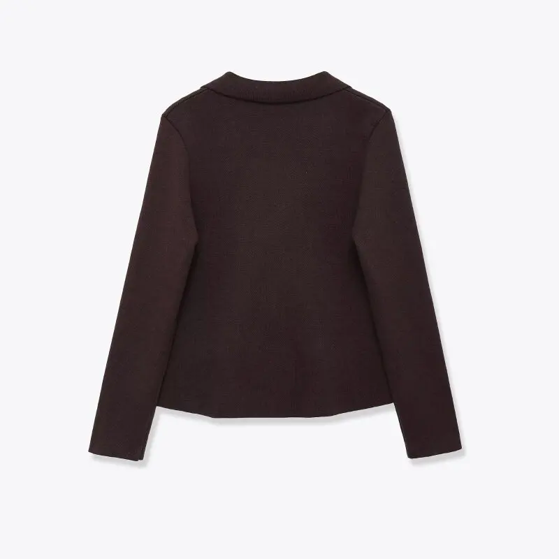 Damski kardigan z dzianiny, ozdobiony guzikami i klejnotami, jesienno-zimowa moda, swobodna odzież wierzchnia