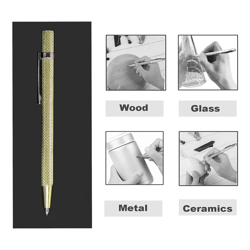 Diamond Metal Marker Engraving Pen Tungsten Carbide Nib Stylus Pen For Glass Ceramic Metal Wood Engraving Hand Tools