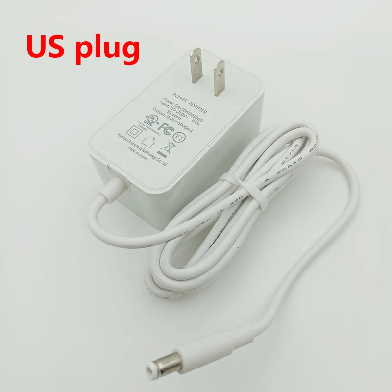 12V3A Witte 12v Voeding UK EU US Plug DC 12v 3A 5.5mmx2.5mm Voeding US Plug ac/dc Adapter 36W Schakeltransformatoren