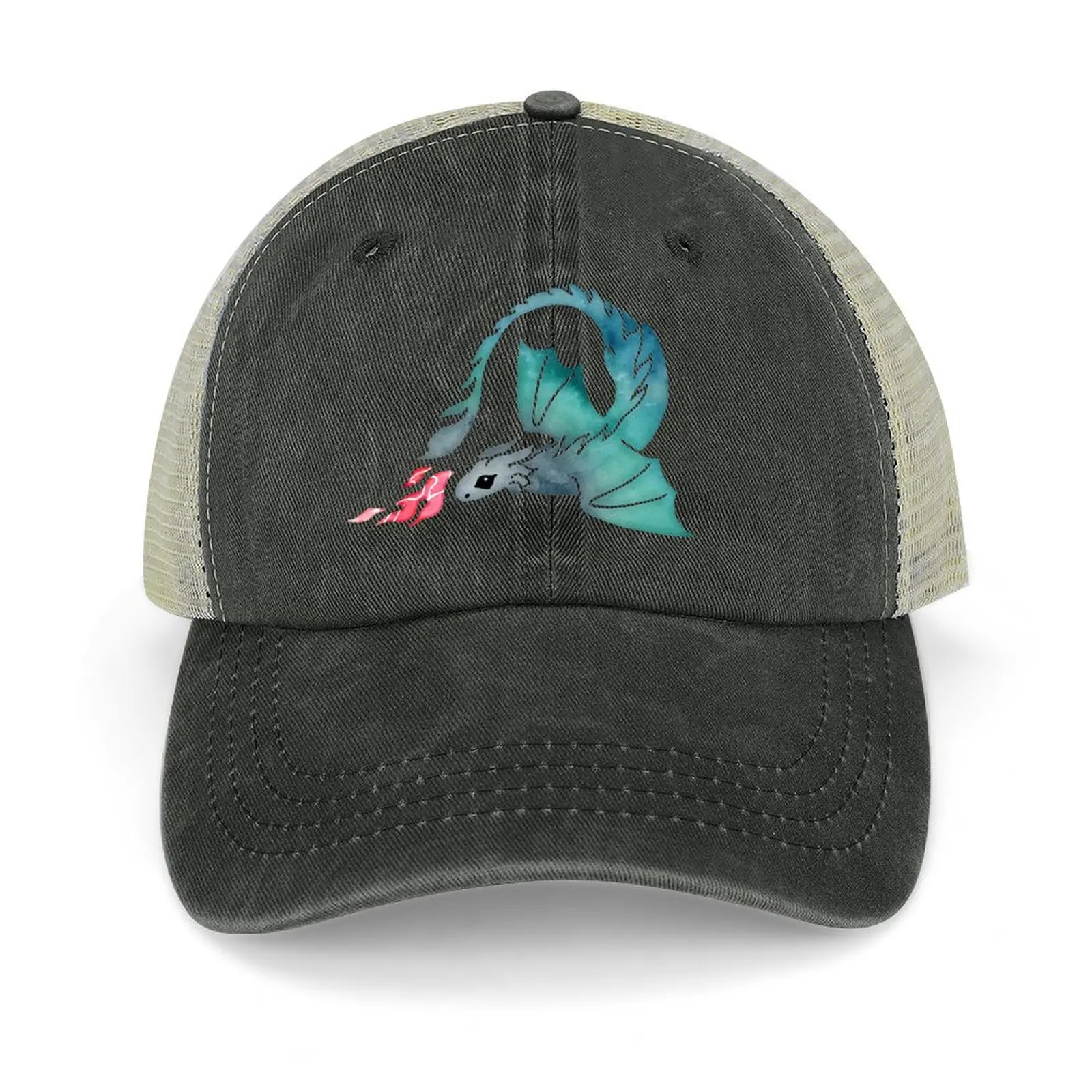 

Dragon fire blue, green & grey Baseball Cap Hat Man For The Sun Golf designer cap Girl'S Hats Men's