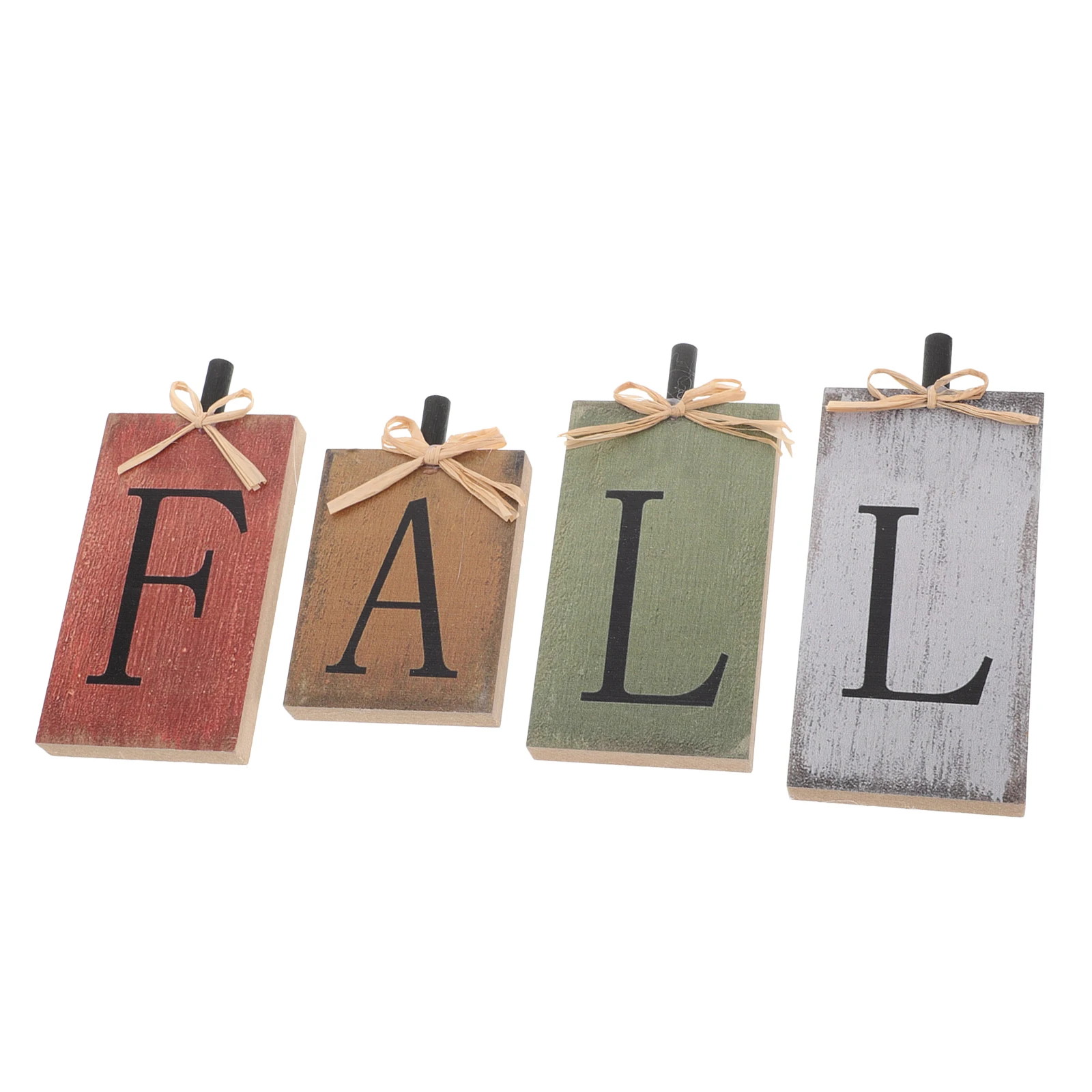

4 Pcs Fall Vintage Wooden Sign Decor Vintage Fall Table Home Decor Shelf Office Rustic Home Corn Signs Seasonal House