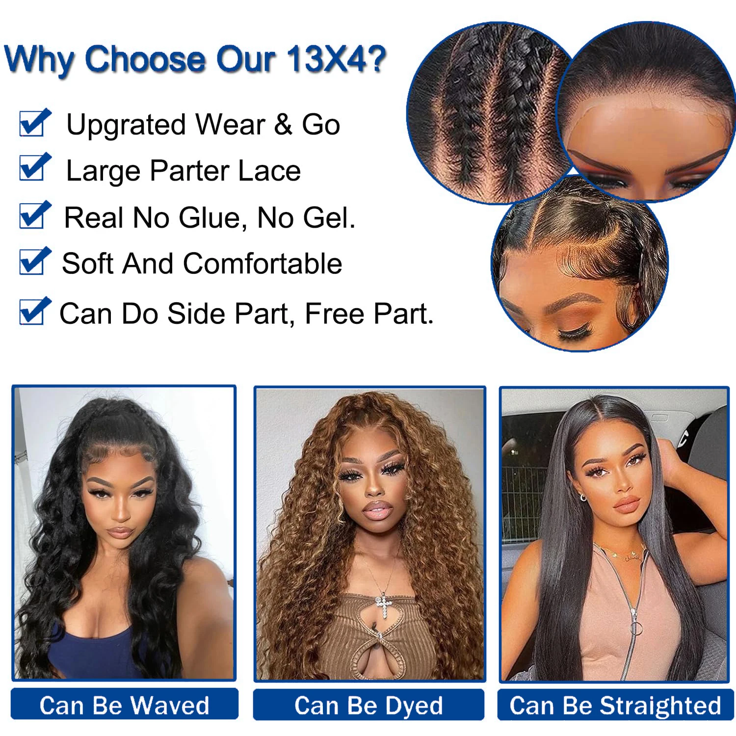 ready to wear and Go Glueless Wig Deep Wave Glueless Wigs Human Hair Pre Plucked Deep Curly Pre Cut 13x4 HD Lace Frontal Wig