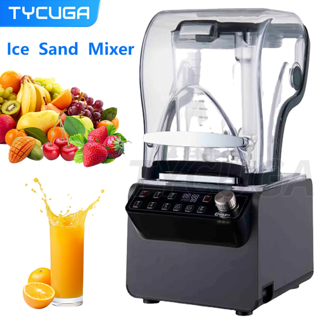 1800W Commercial Ice Blender Machine Heavy Duty Smoothie Maker Fruit Blender Mixer Juicer High Power Food Processor 26000RPM