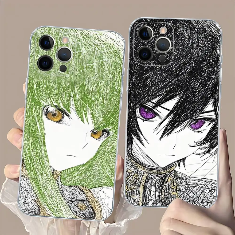 Luxus Comic Code Geass Handyhülle für iPhone 17 16 15 8 7 6 6S Plus X SE XR XS 14 11 12 13 Mini Pro Max Handyhülle