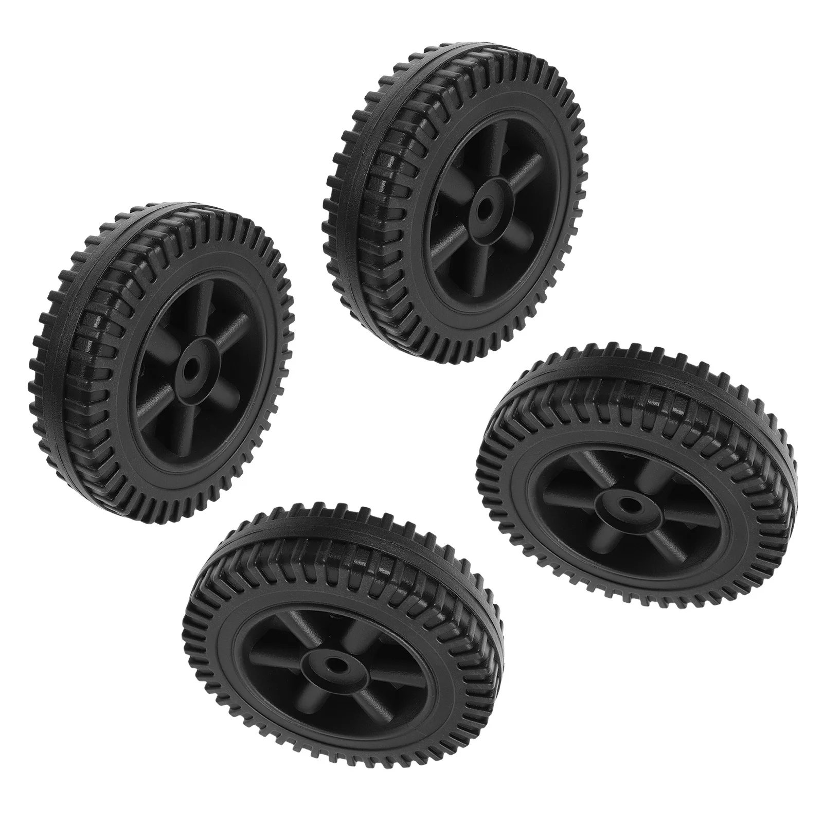 

4Pcs Bbq Grill Cart Wheels Replacement 6 Inch Plastic Blow Molded Outdoor Barbecue Oven Accessories Barbecue Cart Wheel
