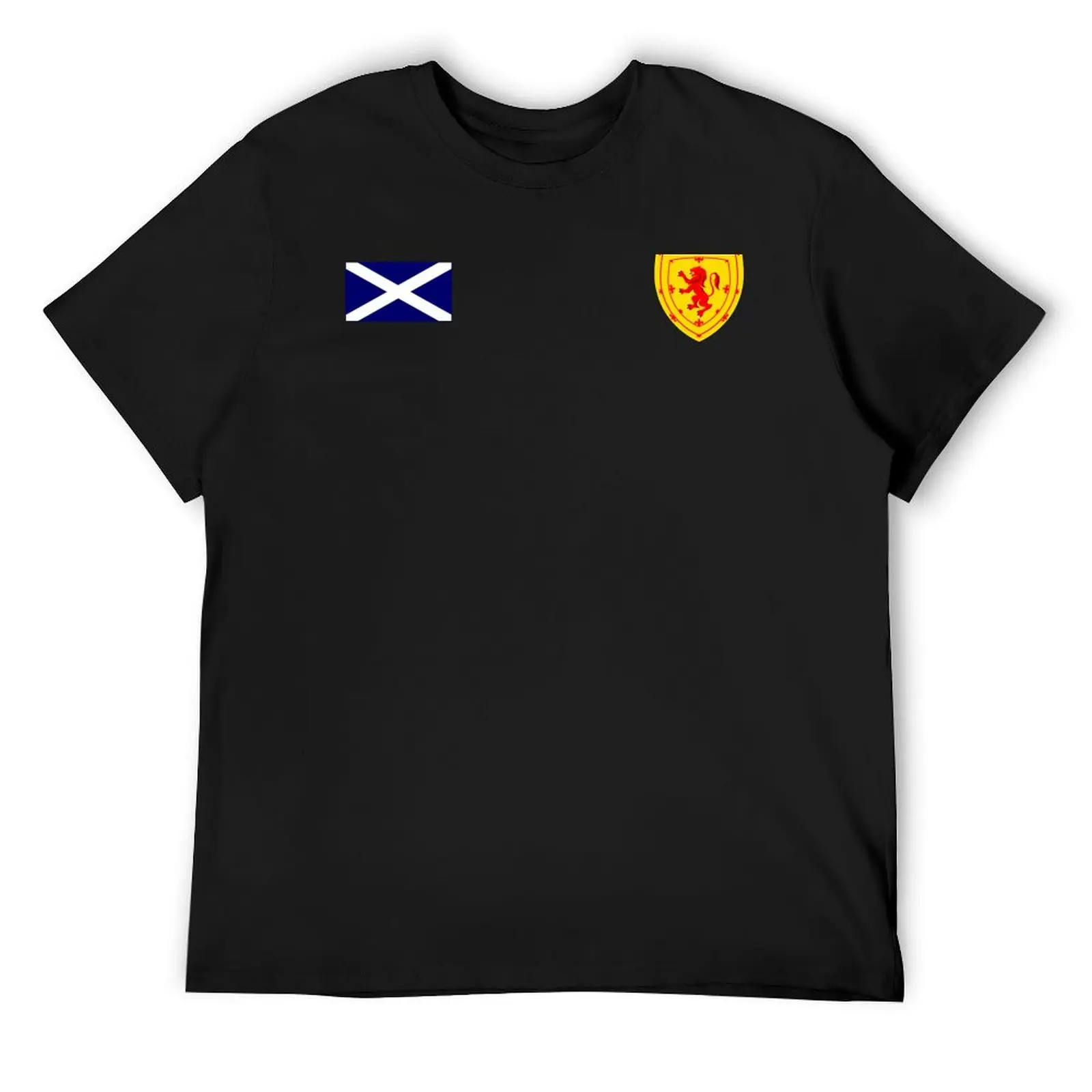 Scotland Flag with Coat of Arms Shield T-Shirt Blouse graphic t shirt vintage vintage t shirts fitted t shirts for men