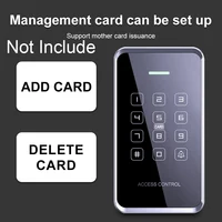 1000Users NFC Access Control Keypad Waterproof Backlight Touch Screen 125Khz+13.56Mhz RFID Proximity Card Password Unlock Reader 5
