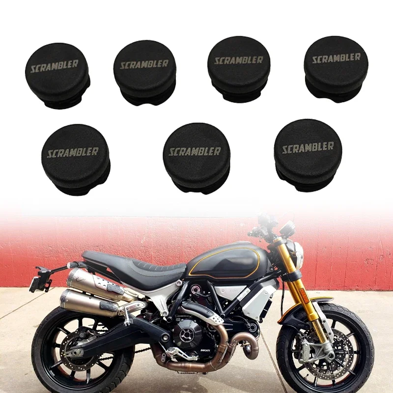 

7pcs Frame Hole Cap Cover Plug Fit For Ducati Scrambler 1100 2018-2024 Motorcycle Accessory Scrambler1100 Frame Hole Decor Cap