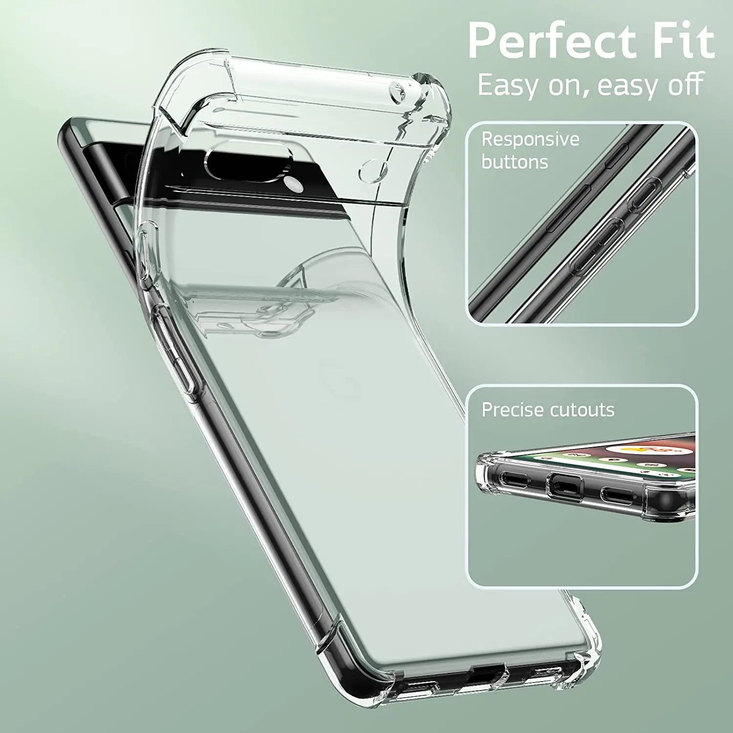 1,5 MM Dicke Air-Bag Klar Telefon Fall Für Google Pixel 6 7 8 910 Pro XL Fall Pixel 6A 7A 8A 9A Stoßfest Abdeckung Coque – Detail 2