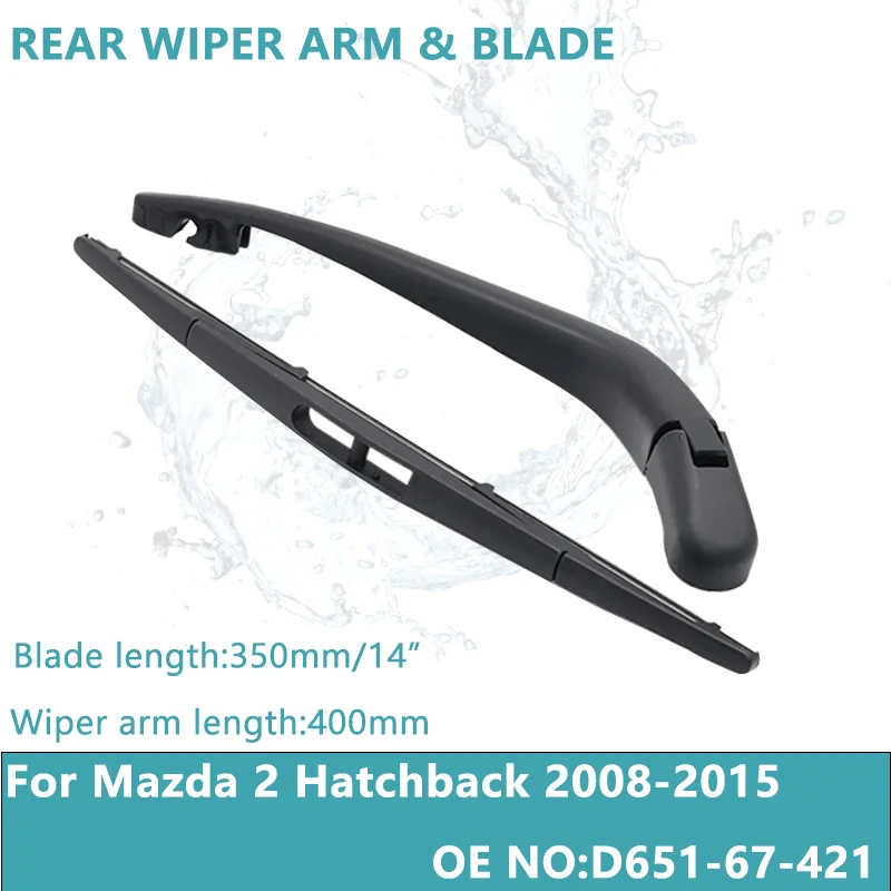

Набор лезвий для заднего стеклоочистителя для Mazda 2 14 дюймов/350 мм, лобовое стекло автомобиля 2008 2009 2010 2011 2012 2013 2014 2015