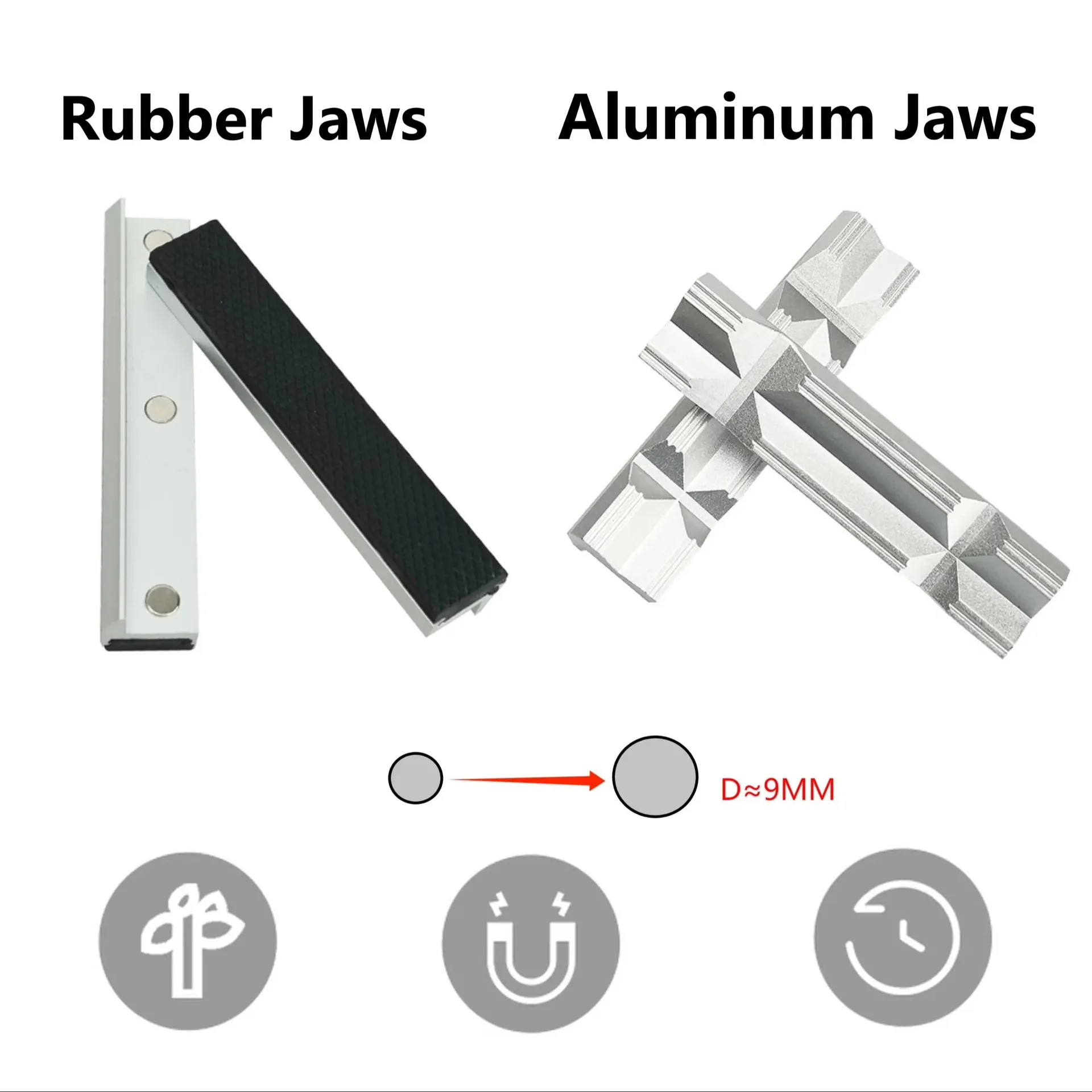 Tiger pliers, aluminum alloy V-shaped jaws, magnetic protective strip, multifunctional accessories, strong friction jaw pads