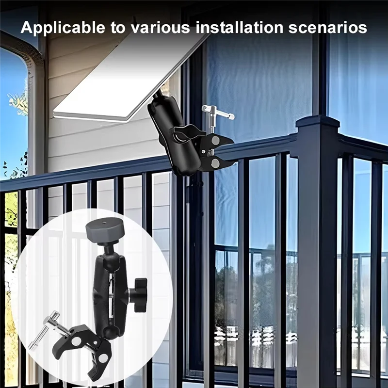 

For Starlink Mini Mount Adjustable Clamp Bracket Kit Clamp Mount For RV Ladders Roof Rack Balcony