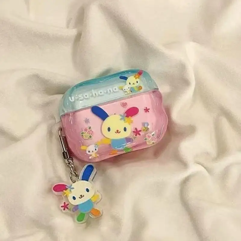 Kawaii Usahana Earphone Protective Case New Japanese Anime Cartoon Rabbit Earphones Keychain Backpack Zipper DecorativeToyGift