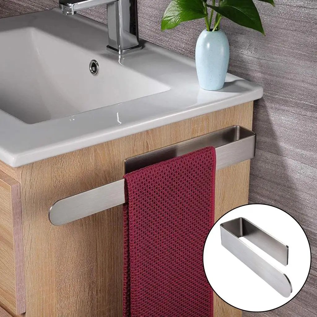 

2 Bar Bath Hand Towel Holder Stainless Mounted Bathroom Organizer