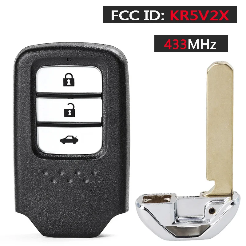 KEYECU 434MHz ID47 FCC ID: KR5V2X 2 / 3 / 4 Buttons Keyless Remote Car Key Fob for Honda CR-V HR-V Pilot City Jazz Civic Grace image 3