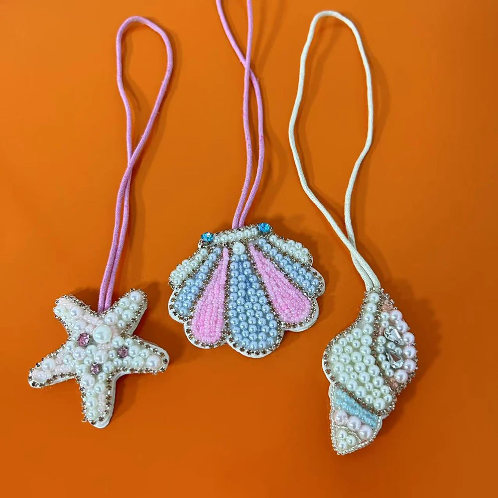 1PC Perlen Meerestier Anhänger, Muschel Seestern Muschel Anhänger für Tasche Kleidung Schlüsselanhänger, DIY handgemachte Perlen Dekor