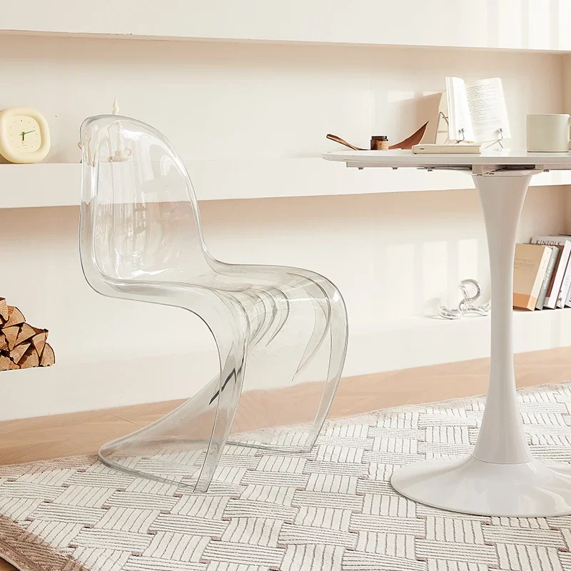 Design Minimalistischer Esszimmerstuhl Acryl Küche Bunter Bürostuhl Moderne Cadeira De Jantar Cadeira Wohnzimmermöbel