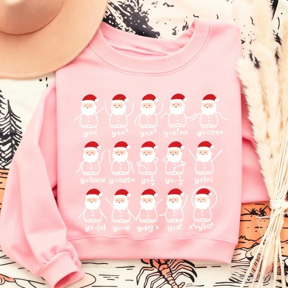 Felpa con cappuccio natalizia per insegnante di matematica Pullover per insegnante di matematica natalizia Autunno e inverno Mantieni caldo la tuta Abiti estetici