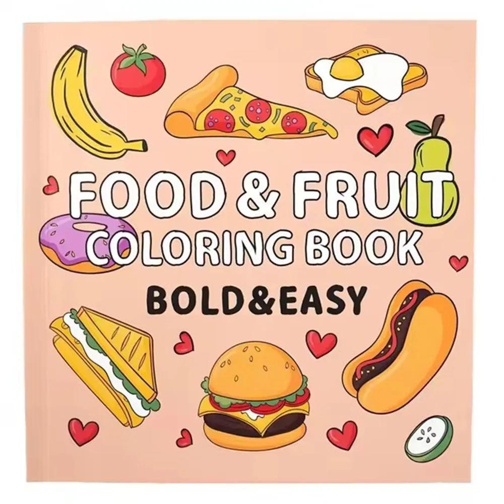 Food And Fruit Coloring Book Food & Drink Colouring Book Bold And Easy Colouring Book For Family Fun And Creative Relaxation