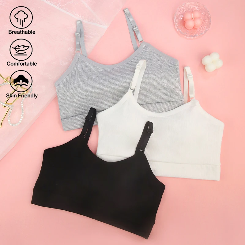 Middle school girls' underwear, girls' development period, elementary school girls' large-size girls' tank tops with chest pads,