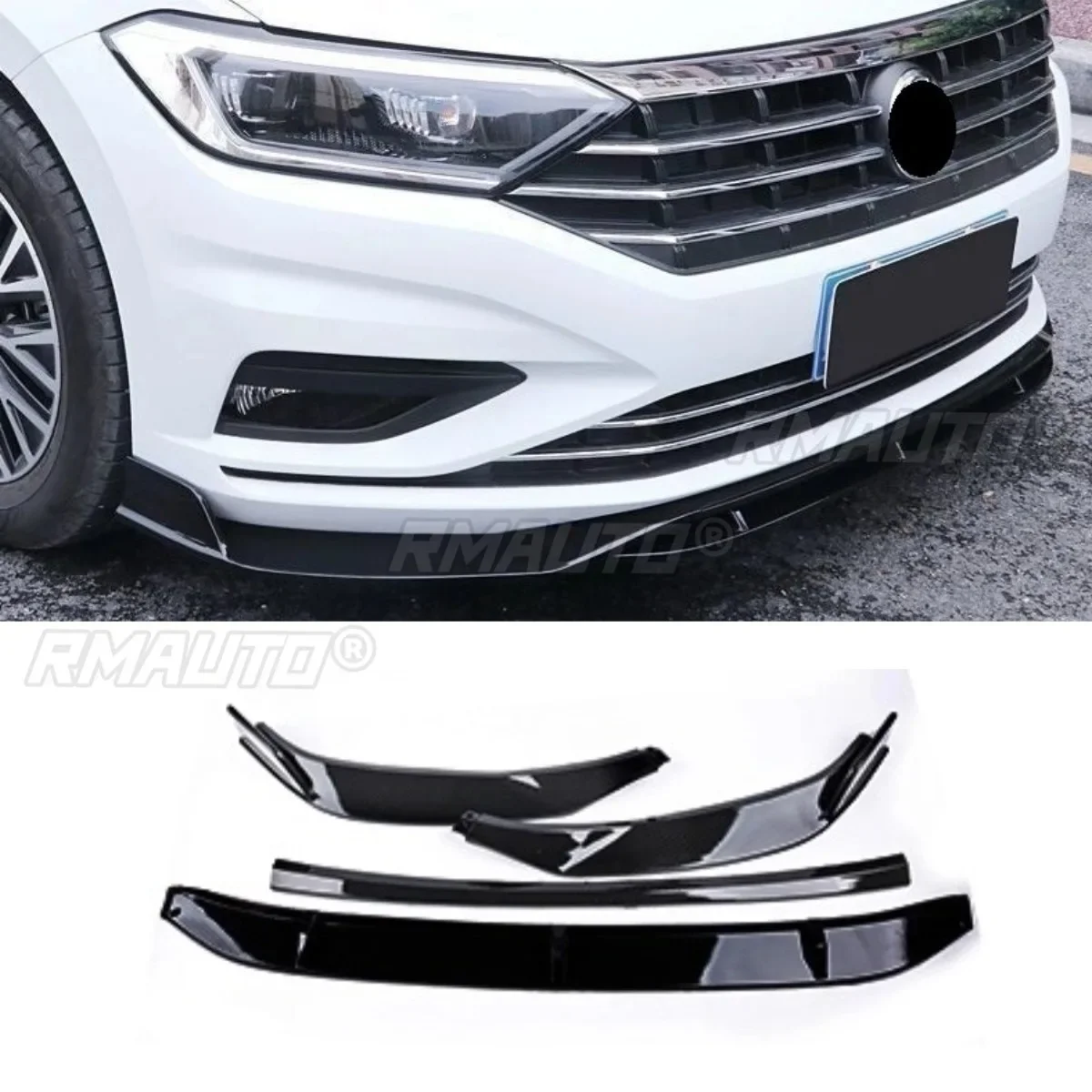 Car Front Bumper Lip Diffuser Spoiler Glossy Black Body Kit for VOLKSWAGEN SAGITAR 2019-2022 Bumper Guard Car Accessories