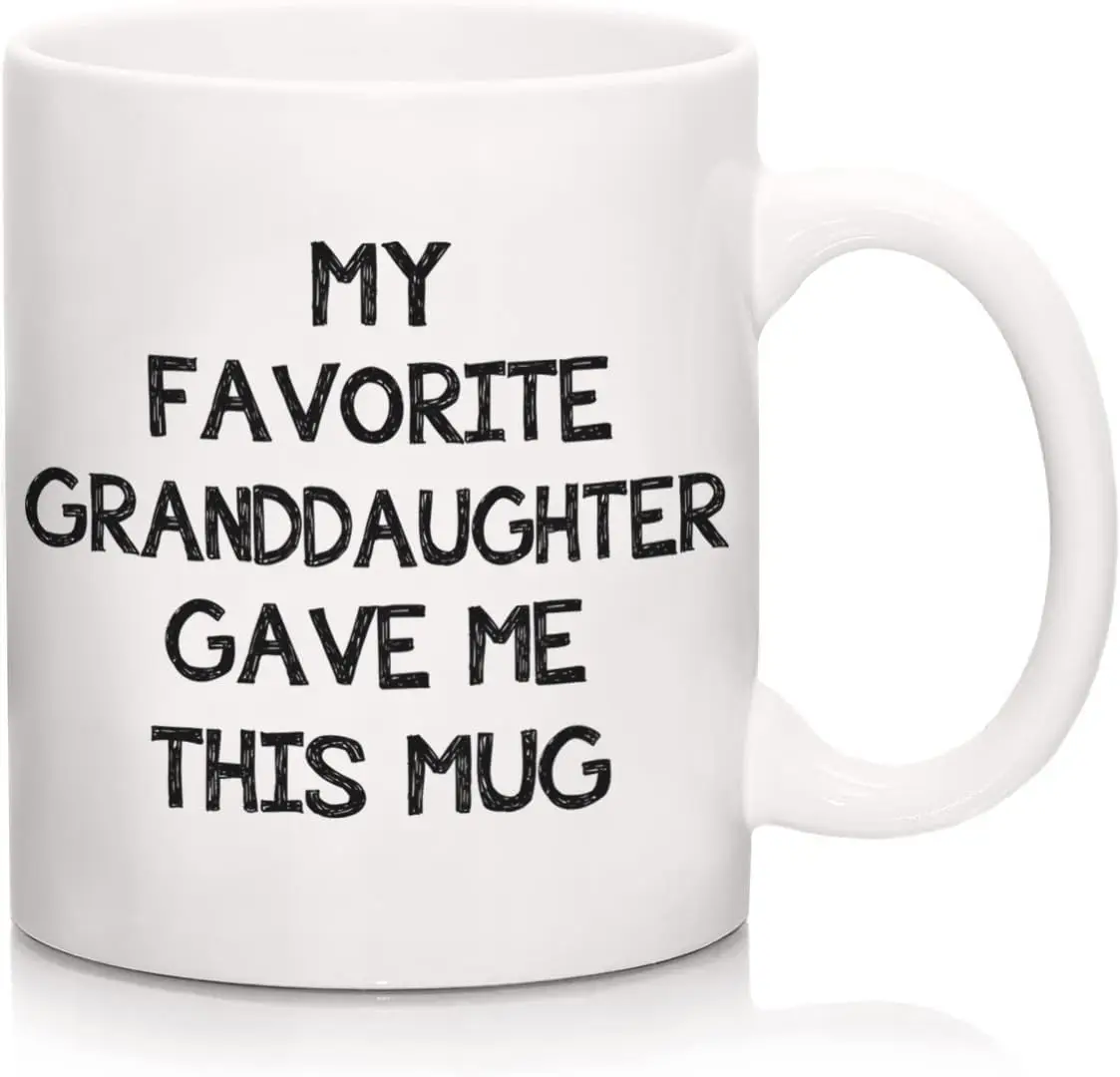 

Funny Grandparent Coffee Mug - Perfect Gift for Grandma Grandpa from Granddaughter - 11oz Ceramic Cup
