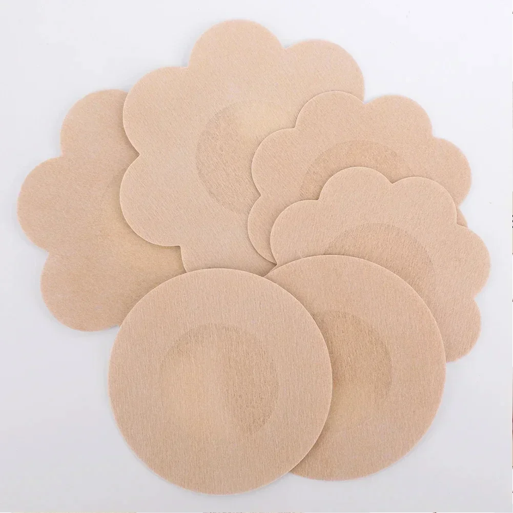 2/100pcs Women\'s Invisible Nipple Pasties Breast Lift Tape Overlays on Bra Stickers Chest One-off Nipple Covers Pads Accessories