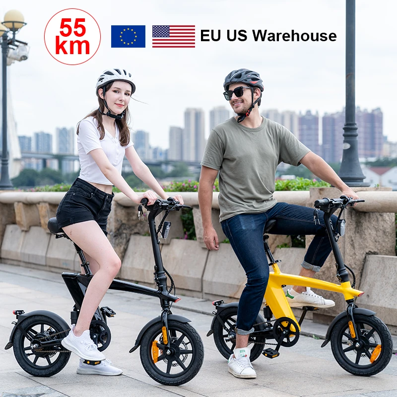 Portable Foldable Scooter H1 Power Assisted Electric Bicycle Popular In Europe And America, 14 Inch Mini Foldable Scooter