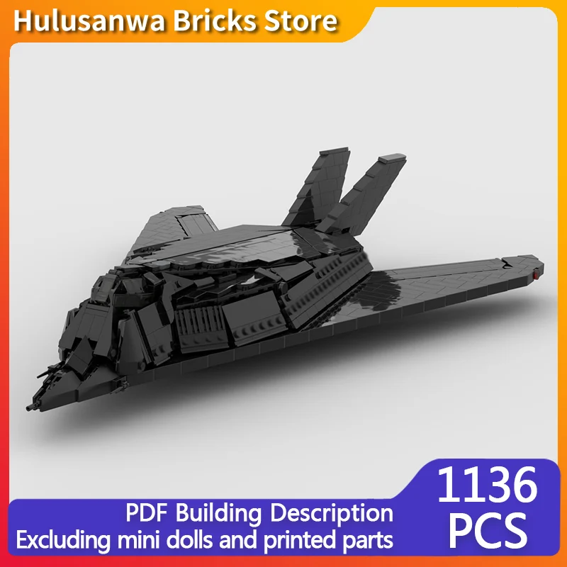 F 117 Modern Military Fighter Jets Model MOC Building Bricks War Equipment Modular Technology Holiday Assemble Children Toy Suit