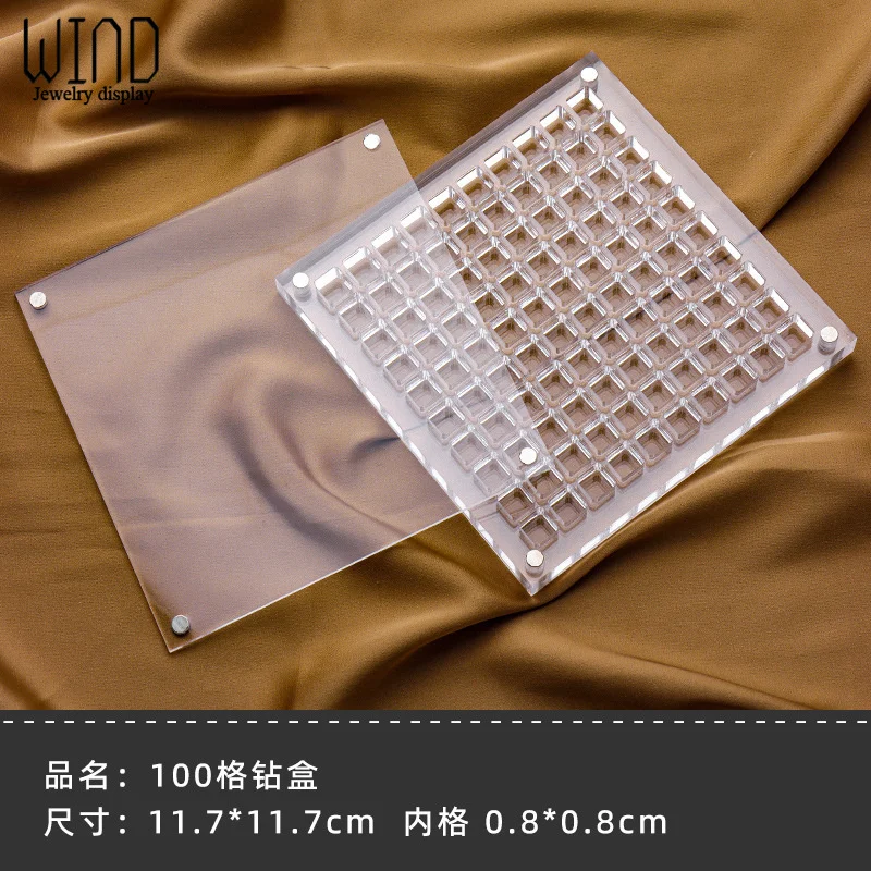 Acrylic Nail Art Crystal Diamond Stone Storage Box