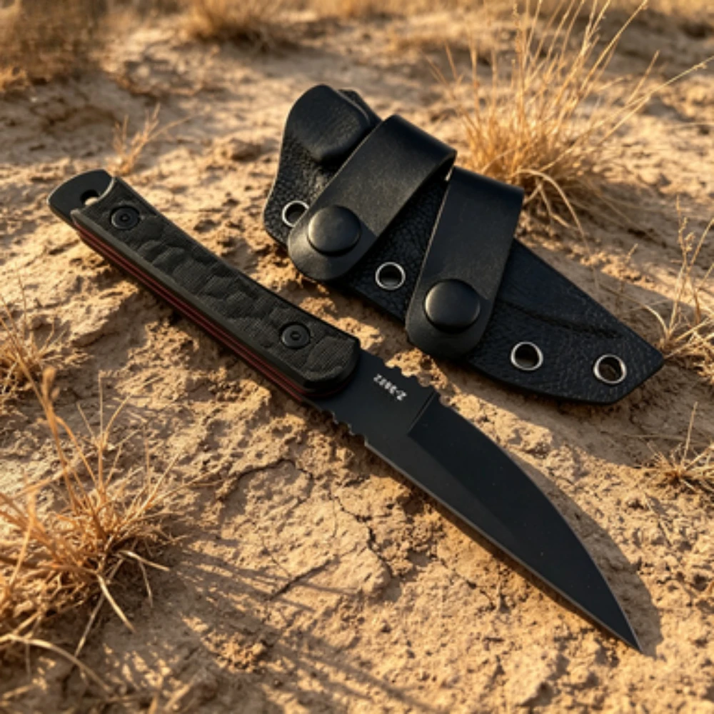 High-quality Kitchen Fruit Knife Z3882 Outdoor Straight Knives with K Sheath Lightweight Camping Activity Emergency Cutting Tool