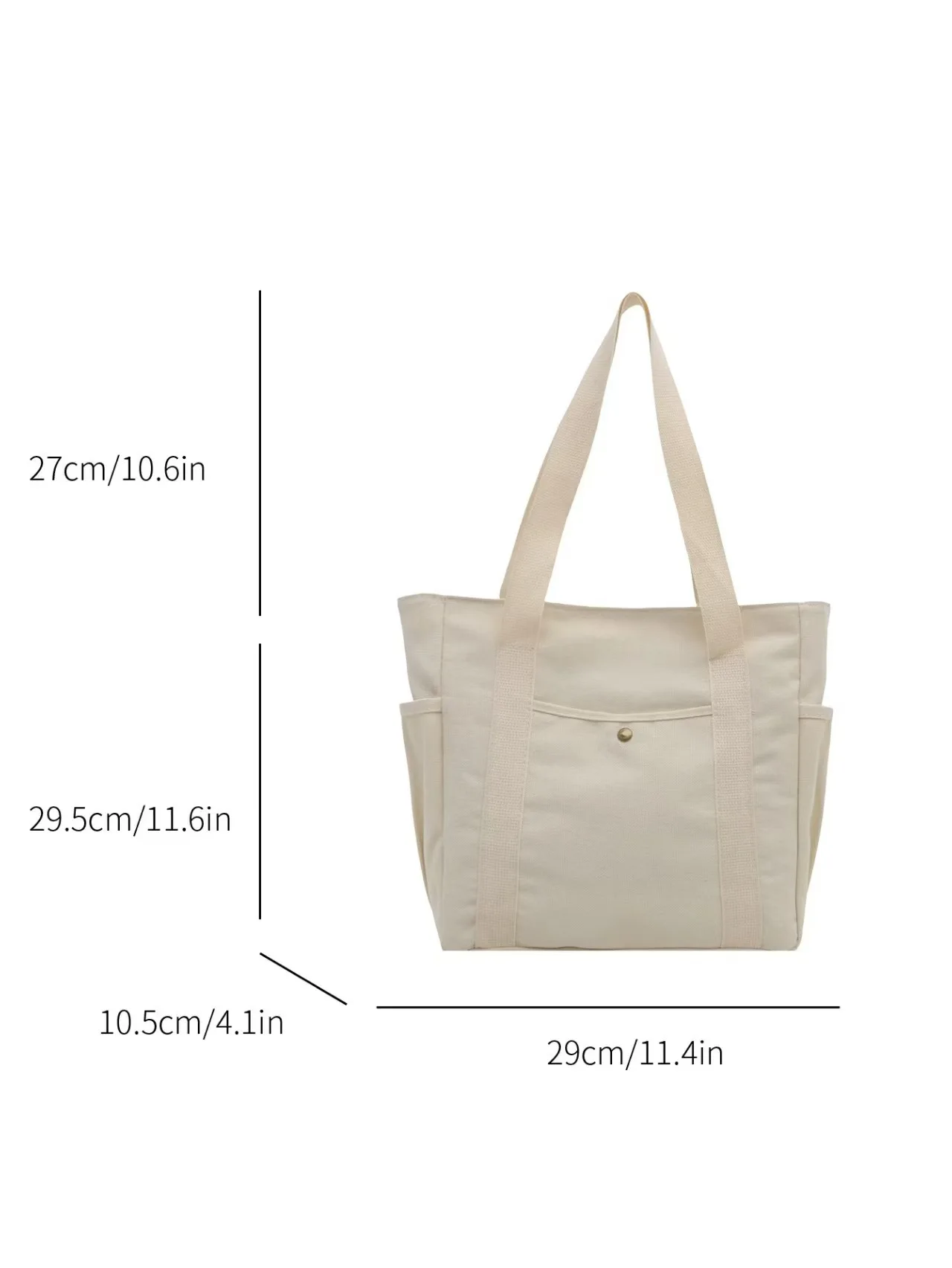 Große Canvas-Tragetasche für Arbeit und Ausgehen, Hochwertige Vielseitige Tasche für Pendler, Literarische und Künstlerische Studentenmode – Detail 4