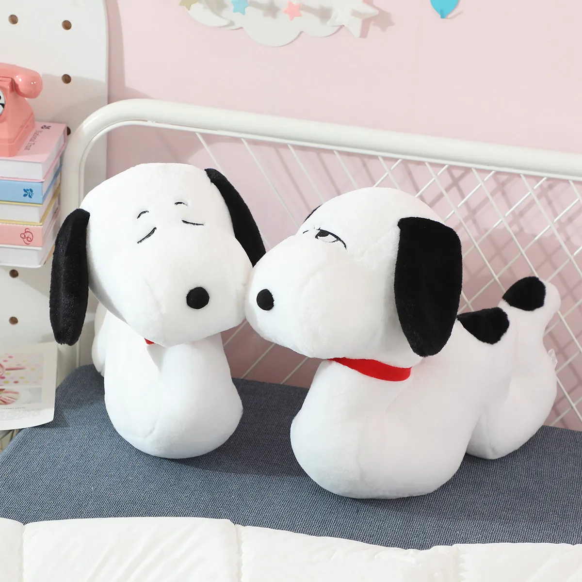 55cm Big Size Sanrio Snake shape Snoopy Plush Toy White Dog Funny Snoopy Plushies Throw Pillow Back Cushion Girl Gifts