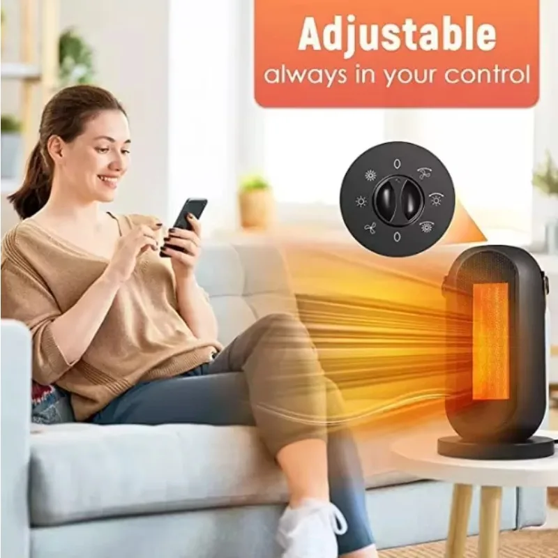 STLF Customized Portable Mini Indoor Home Plug in Electric Space Heater With Head Shaking