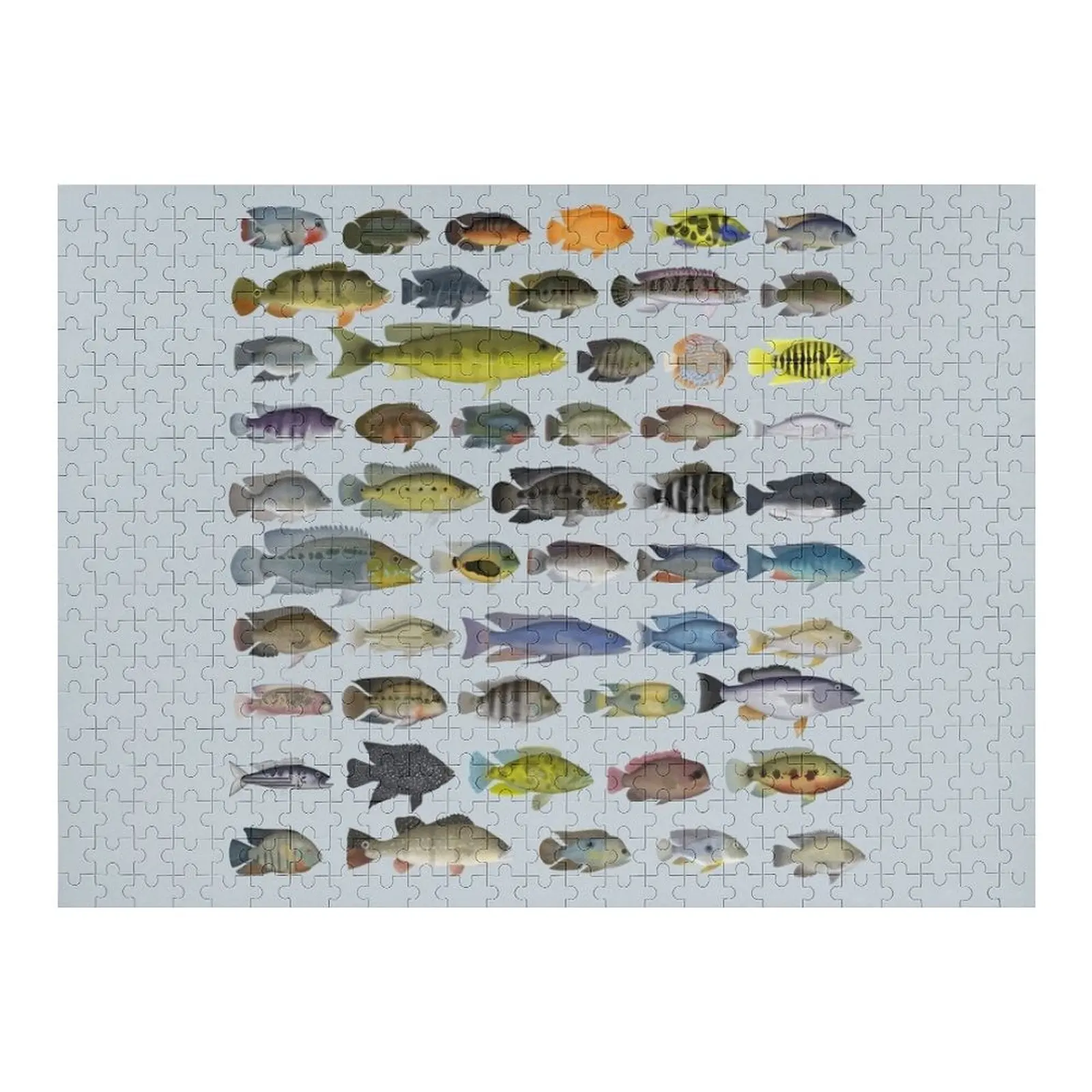 

Cichlid Group Jigsaw Puzzle Personalised Toys Wood Animals Puzzle