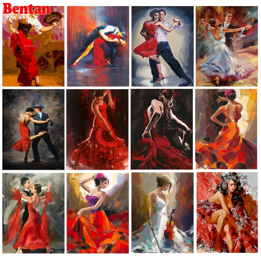 

Retro dancing girl 5d diamond painting diy abstract female full square round drill diamond mosaic embroidery sale woman decor