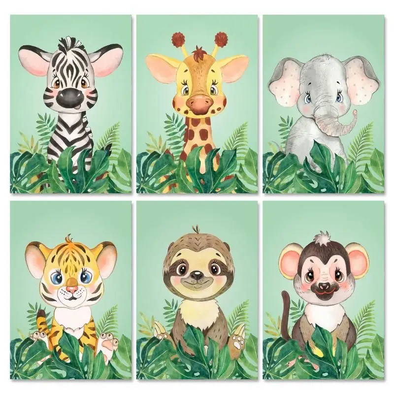 GATYZTORY Frame Diy Painting By Numbers For Adults Cartoon Animal Picture With Numbers Giraffe Acrylic Paint Kit For Diy Gift