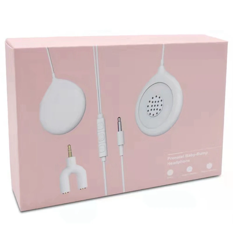 Belly Buds Baby Bump Headphones, White Prenatal Belly Speakers For Women During Pregnancy