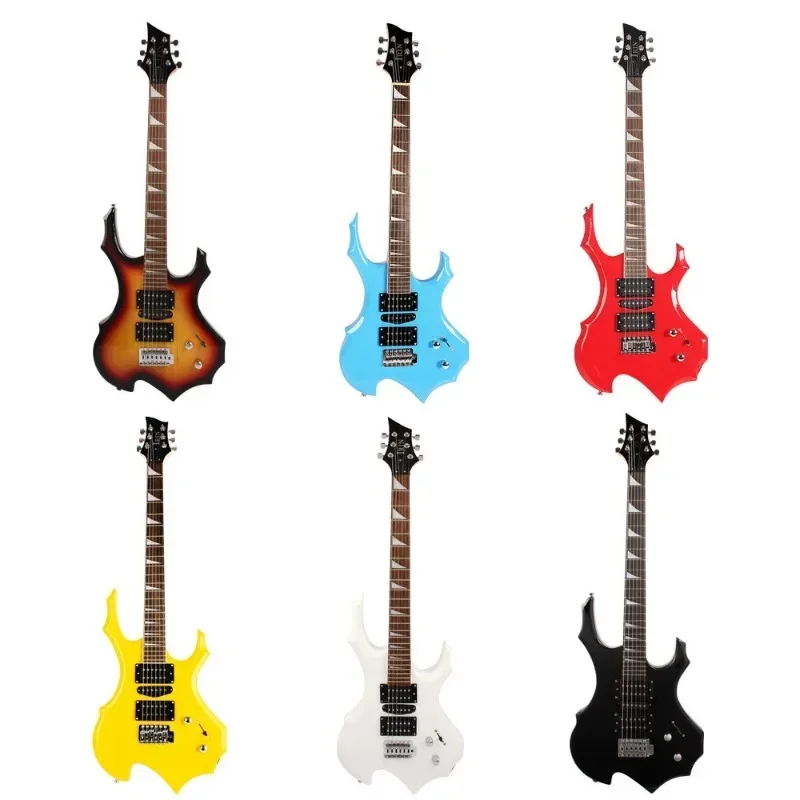 Electric Guitar 24 Frets 6 Strings Maple Body Electric Guitar Guitarra with Bag Speaker Necessary Guitar Parts Accessories