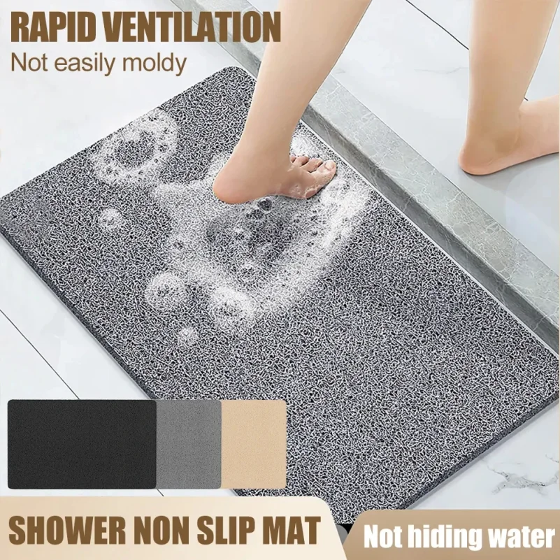 

60*90cm Non-slip bath mat Super Comfy Shower Mat Anti Slip Bath Mats Drainable Easy To Clean Washable Bathroom Mat Non-slip