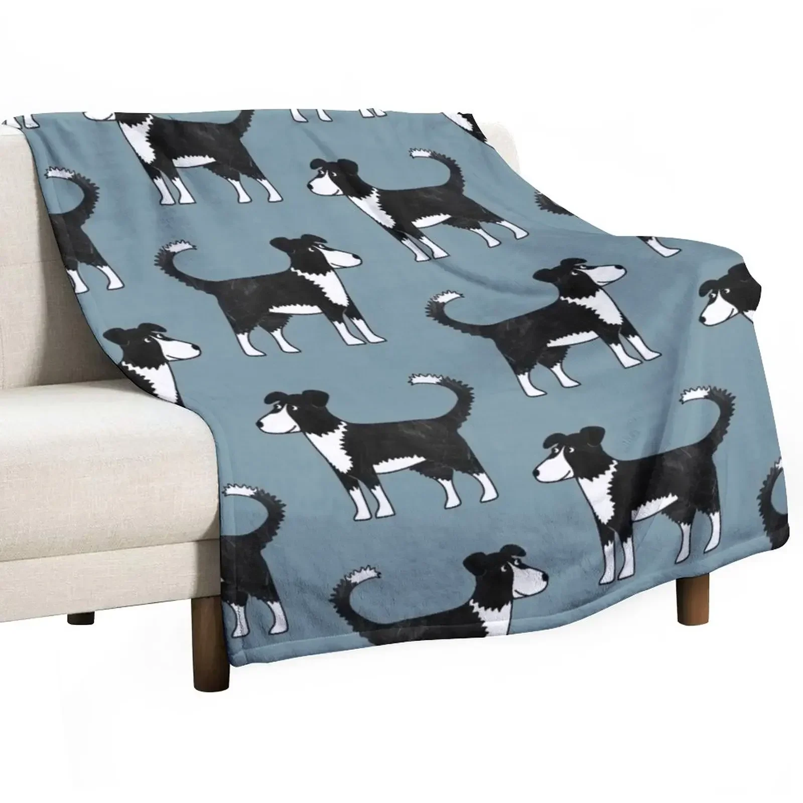 Border Collie Sheepdog Throw Blanket warm for winter Designers Blankets